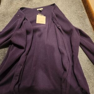 Croft & Barrow Deep Purple Women's Cardigan